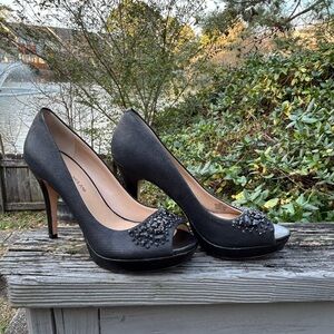ANTONIO MELANI Elegant Black Embellished Heels